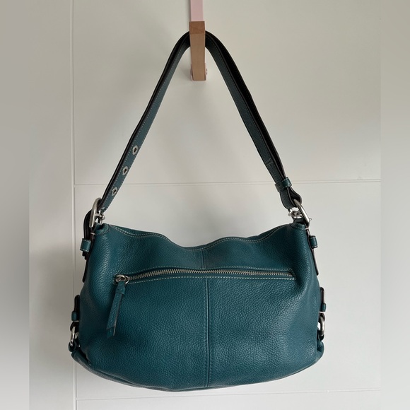 Coach Teal Leather Turn lock Flap Y2K😍😍😍 - Picture 2 of 16